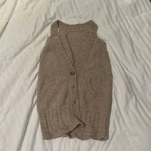 Free People Wool Blend Tunic Length Sweater Vest Size XS